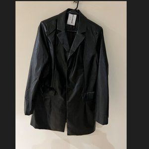 Black leather blazer style jacket